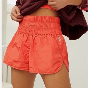 Free People Movement The Way Home Shorts in Neon Orange Size S